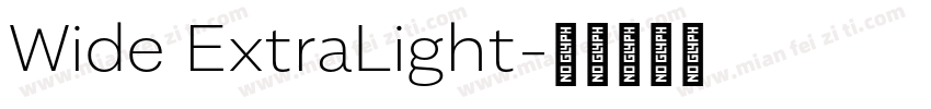 Wide ExtraLight字体转换